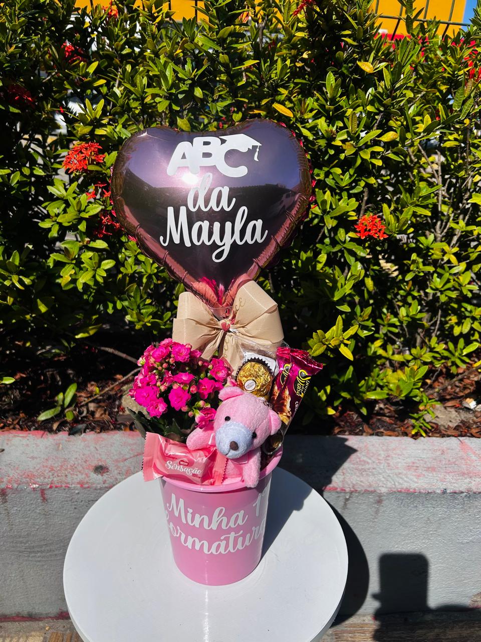 Balde Criativo Personalizado + Balão